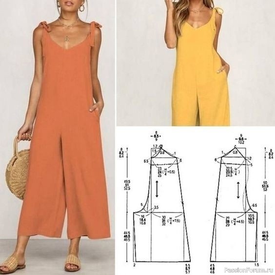 Летние комбинезоны. Выкройки