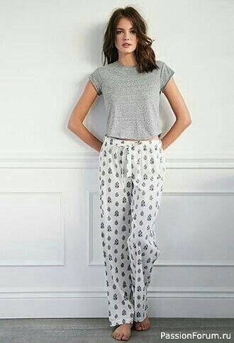 Универсальная выкройка брюк для сна