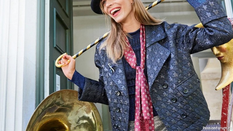 Жакет с необычным воротником и комбинированными рукавами: пошаговый мастер-класс