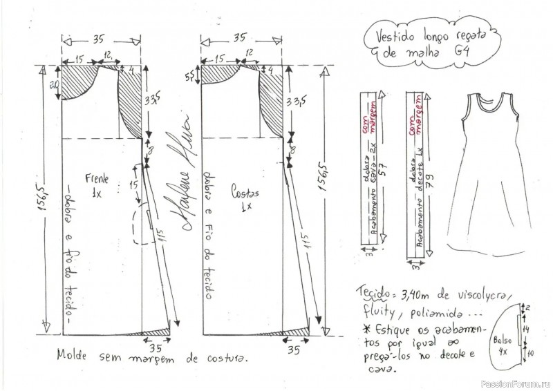 Платье длинное летнее. Выкройки