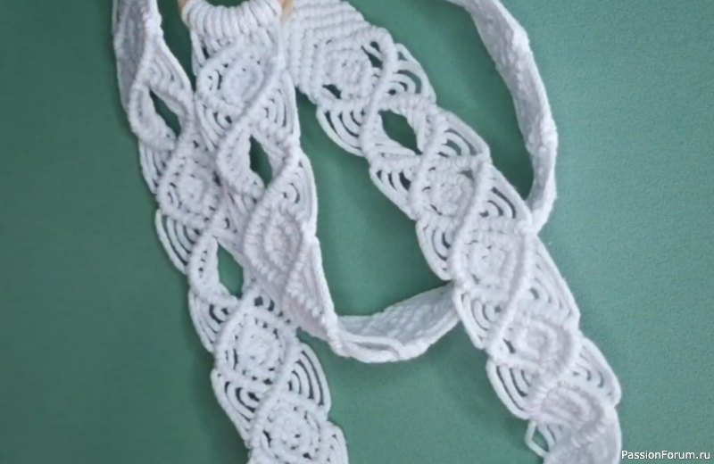 Простой, но эффектный ремень макраме. МК