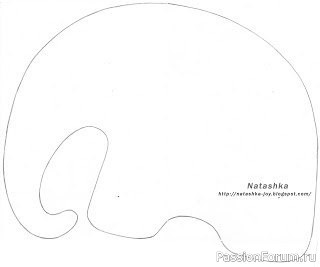 Подушки-игрушки "Слоники". Выкройки