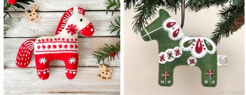 Шьем лошадку - елочную игрушку. Выкройки