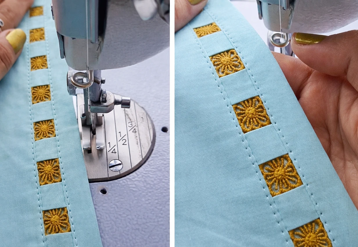 Как выполнить декоративную вставку с тесьмой: пошаговый мастер-класс