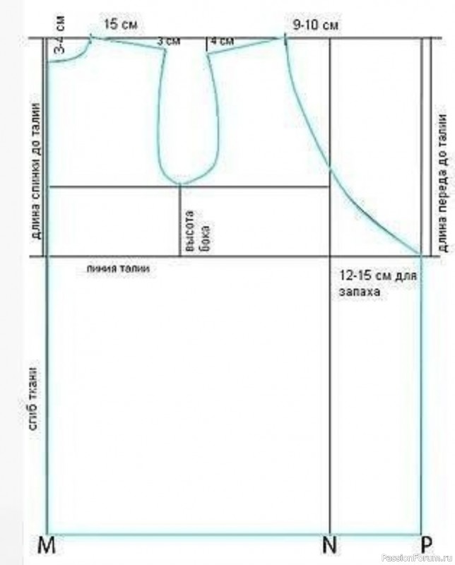 Шьём халат с запахом. Выкройка