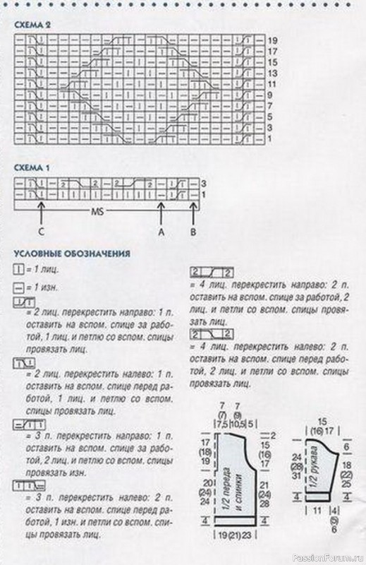 Пуловер с косами в сине-белую полоску