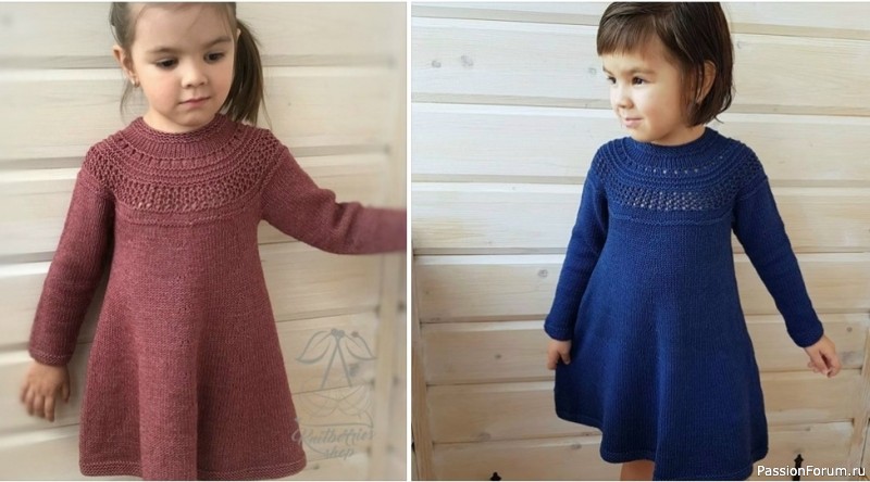 Платье с ажурной кокеткой. Описание