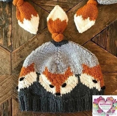 Схемы лисичек для детских вещей