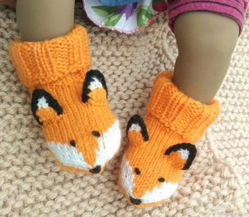 Схемы лисичек для детских вещей