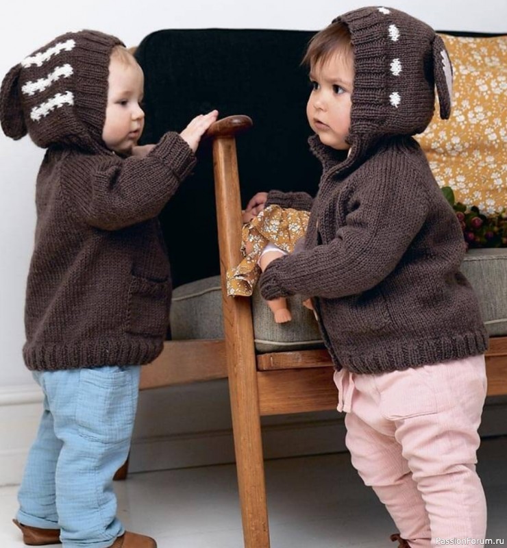 Детский кардиган с капюшоном. Описание