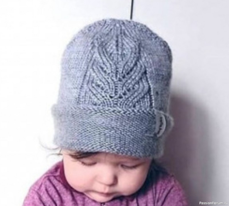 Шапочка спицами для малыша. Схема