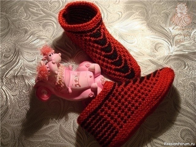 Тапочки-сапожки. Описание