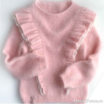 Джемпер с рюшами «Comely». МК