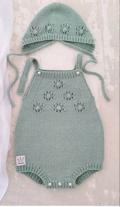 Детское боди спицами. Схема