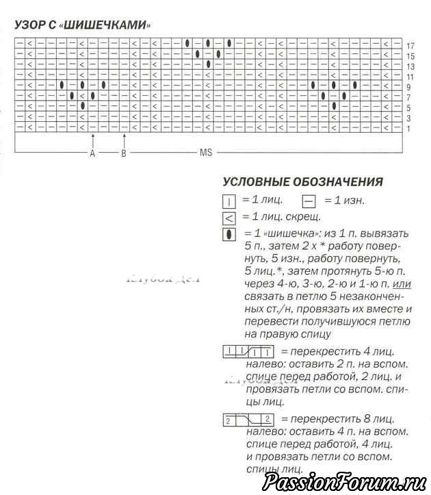 Пуловер с узором из "шишек"