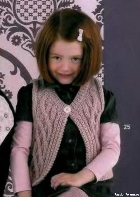 Жилет для девочки. Схемы