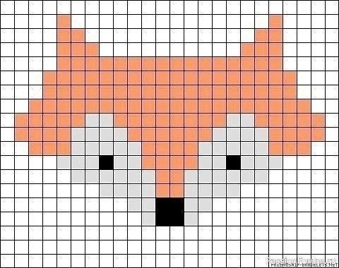 Схемы лисичек для детских вещей