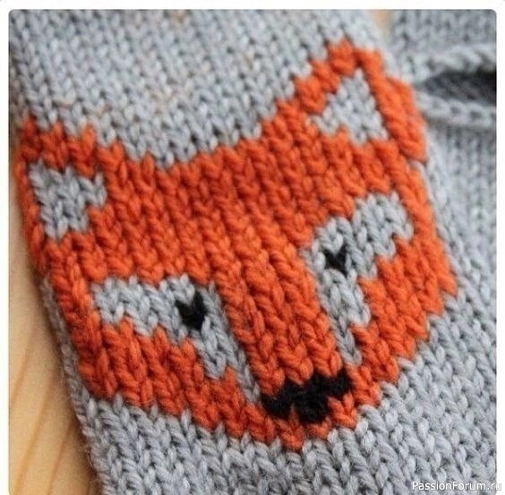 Схемы лисичек для детских вещей