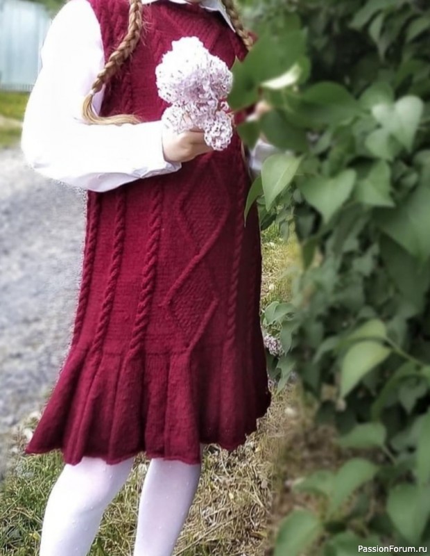 Сарафан спицами. Схемы