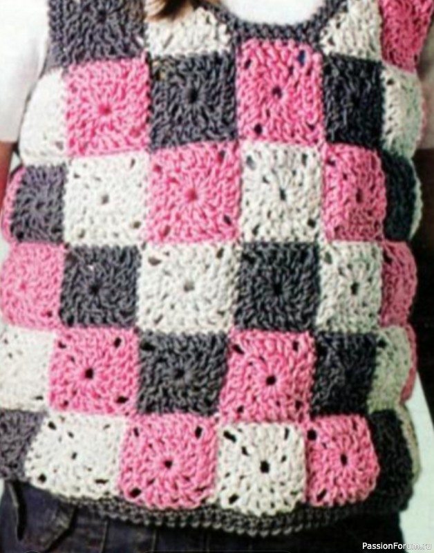 Безрукавка для девочки 4 годика. Схема