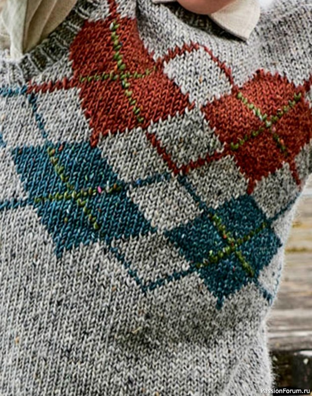 Безрукавка с ромбами для мальчика