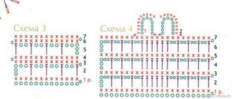 Пинетки и туфли малышу. Схемы