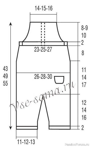 Полукомбинезон и пинетки. Описание