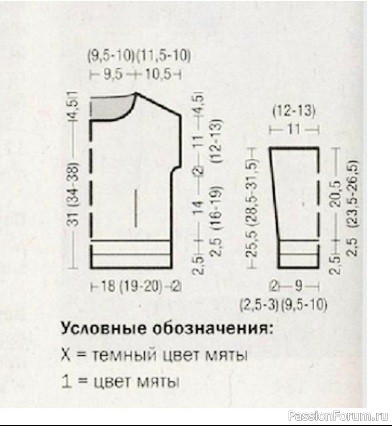 Детский пуловер спицами с прорезными карманами