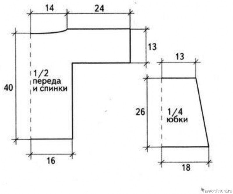 Костюм для девочки c орнаментами. Описание