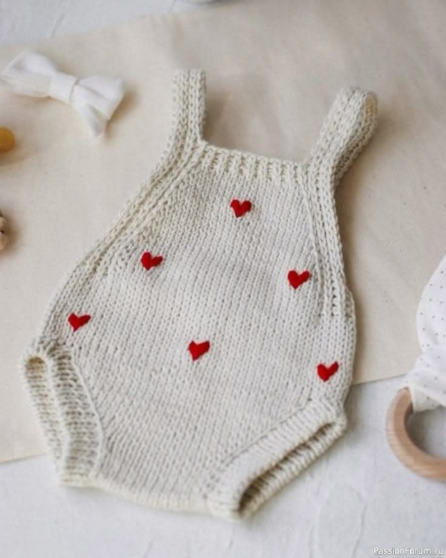 Детское боди спицами. Схема