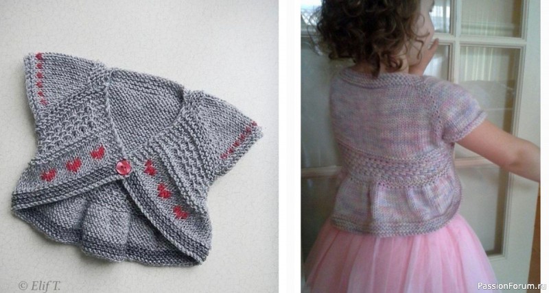 Бесшовное болеро для девочки. Описание