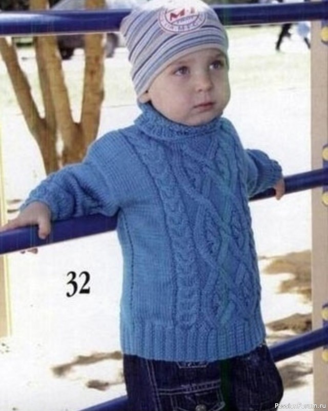 Свитер для мальчика спицами. Описание