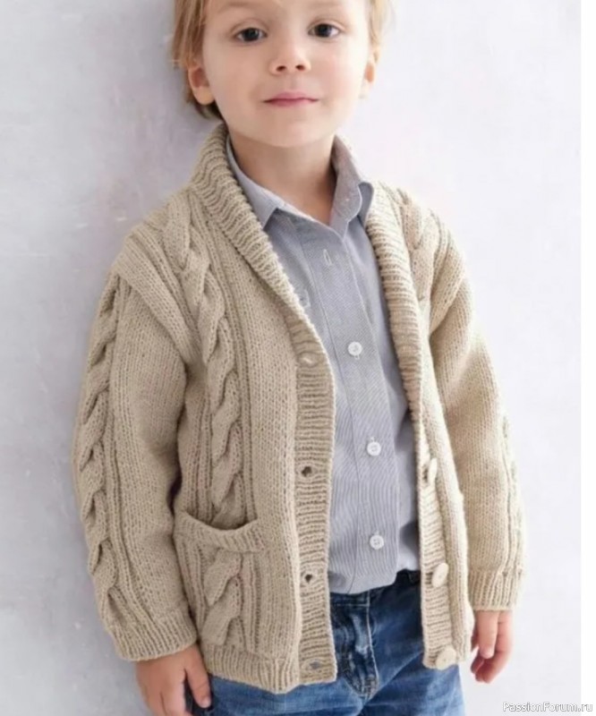 Жакет для мальчика спицами