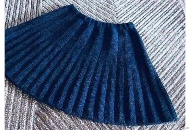 Детская юбка спицами. Описание