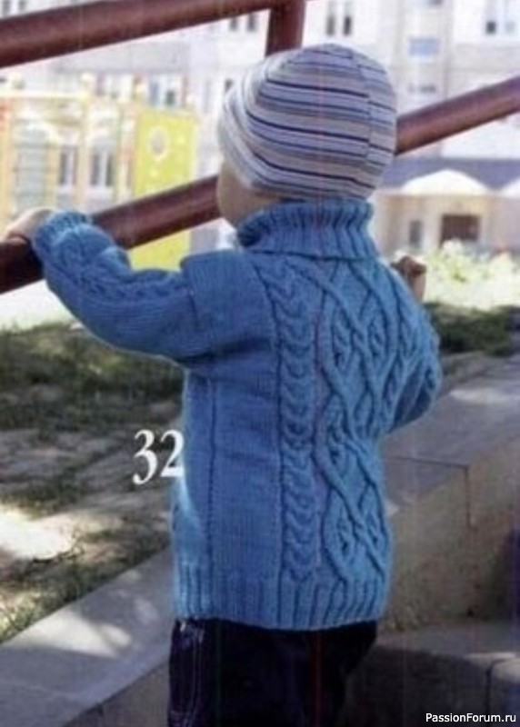 Свитер для мальчика спицами. Описание