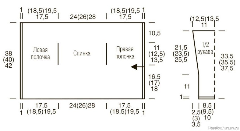 Вязаный жакет с сетчатым узором для девочки. Описание
