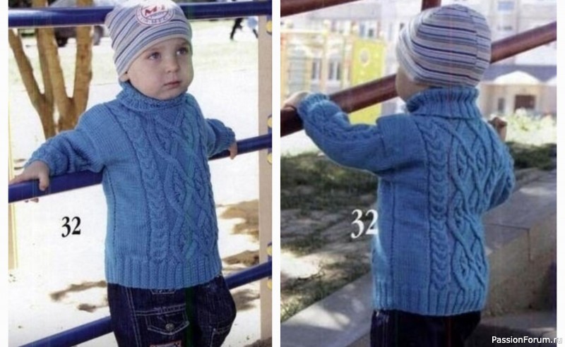 Свитер для мальчика спицами. Описание