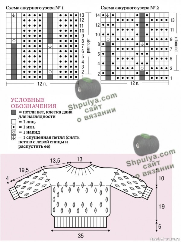 Ажурный пуловер кораллового цвета. Описание