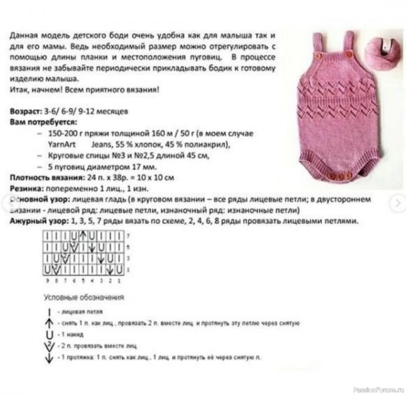 Боди для малышки. Описание
