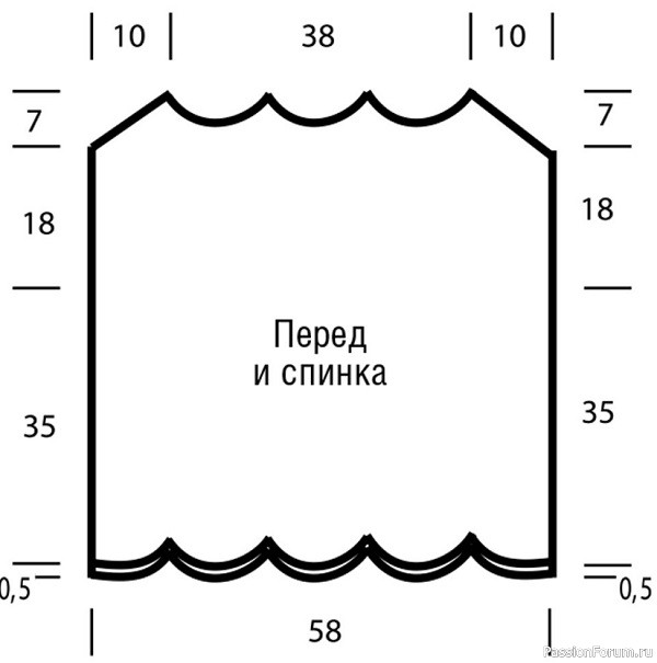 Летний джемпер спицами