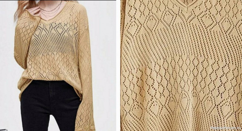 Летний джемпер спицами. Схема