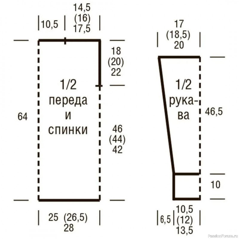 Джемпер спицами. Описание