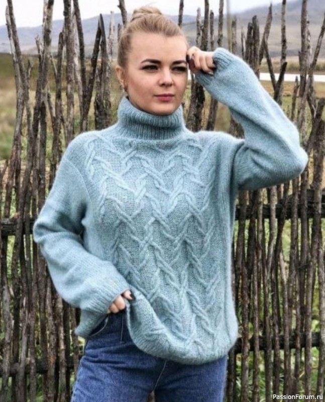 Свитер из "Drops" спицами. Описание