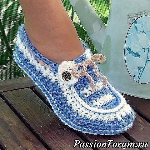 Вяжем тапочки-кеды
