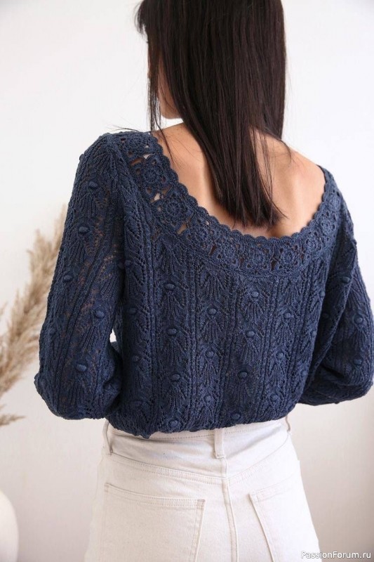 Оригинальная спинка спицами. Идеи для рукодельниц