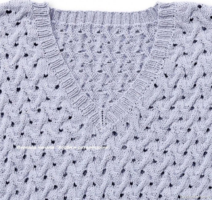 Футболка-топ спицами. Описание