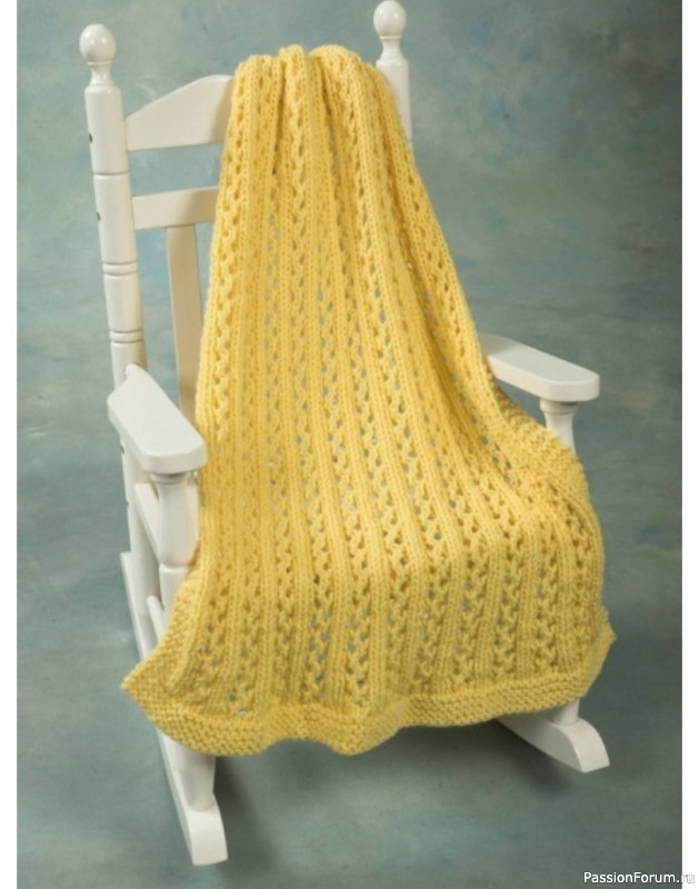 Плед "Ажурные веточки". Описание