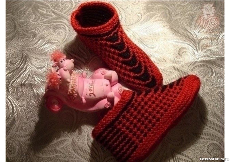 Тапочки-сапожки. Описание