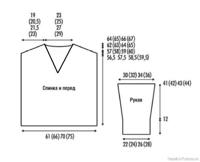 Вяжем модный пуловер. Описание