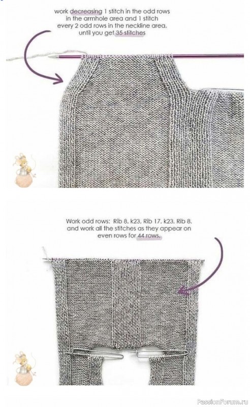 Красивый жилет спицами. Описание